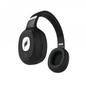 Leaf Bass Wireless Bluetooth Headphones with Hi-Fi Mic and 10 Hours Battery Life (Carbon Black)