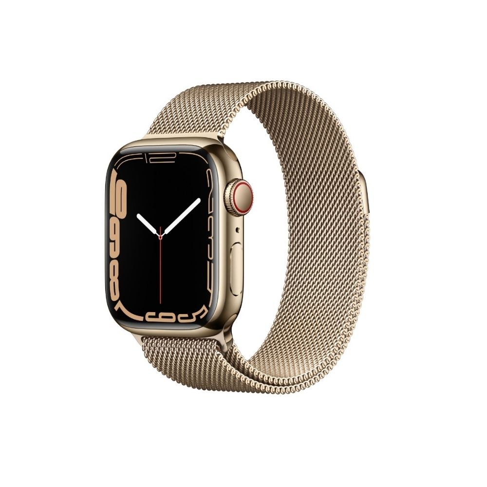 Apple Watch Series 7 GPS + Cellular - 41 mm MKJ03HN/A Gold Stainless Steel Case with Gold Milanese Loop