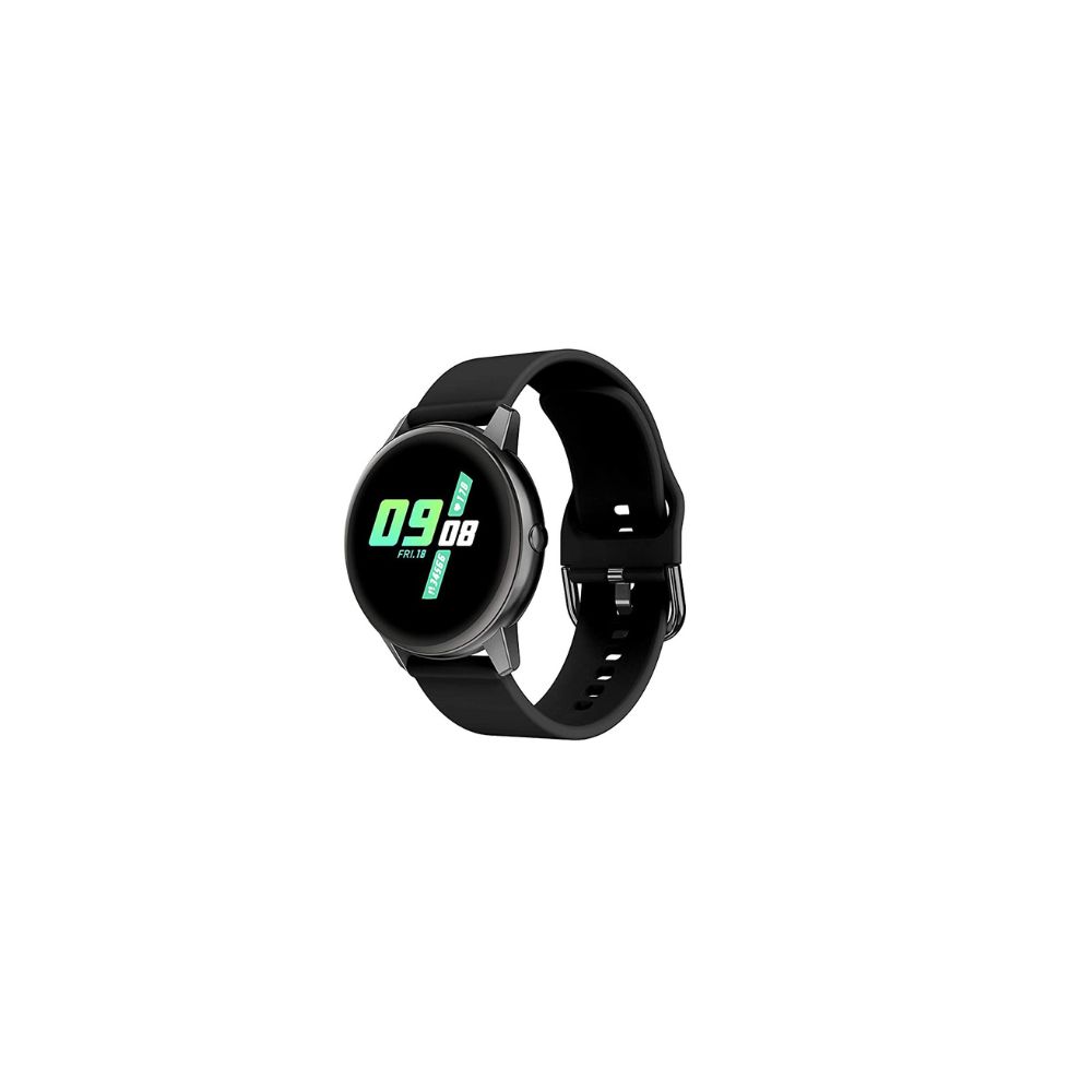 French Connection R3 Touch Screen Unisex Metal case Smartwatch, Black silicone