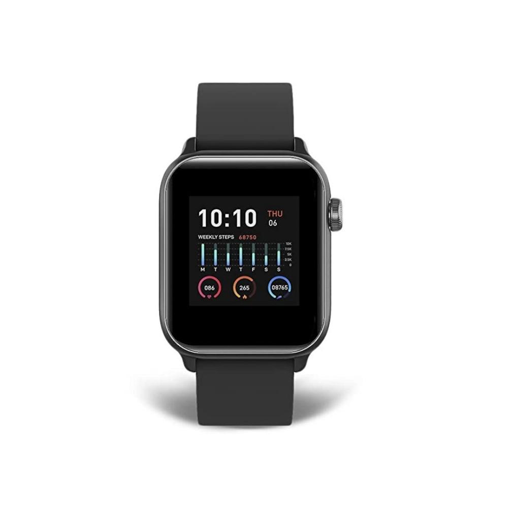 GIONEE GSW5 Smartwatch with SpO2 Heart Rate Monitor Step Tracker  Sleep Monitor IP68 Rating (Perfect Black), Regular