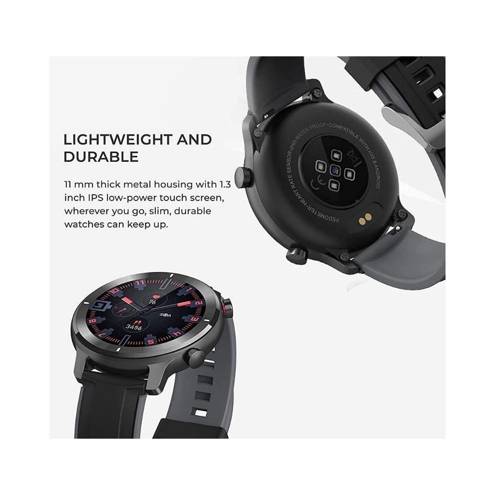 French Connection R4 Series smartwatch with Full Touch HD Screen - Black