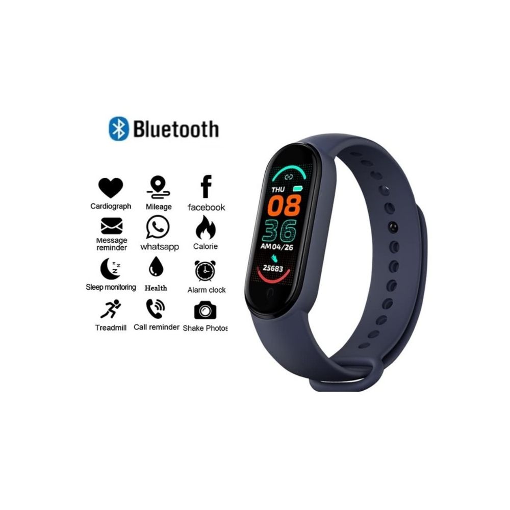 SHOPTOSHOP Heart Rate Activity Tracker Smart Band Fitness Tracker Watch- Black