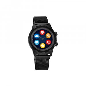 Titan Connected X Hybrid Smartwatch for Men with Heart Rate Monitor, Full Touch Display, Interchangeable Strap(Black)