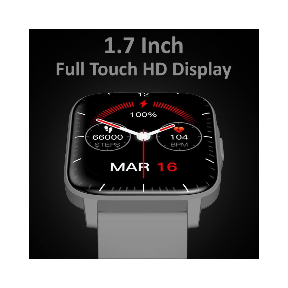 Maxima Max Pro X5 Smartwatch-Premium Ultra Slim 1.7” HD Display with 15 Days Battery Life(Grey)