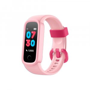 Noise Champ Smart Band for Kids with 7 Alarms (Brush Teeth, Study Time &amp; More), Lightweight (Candy Pink)
