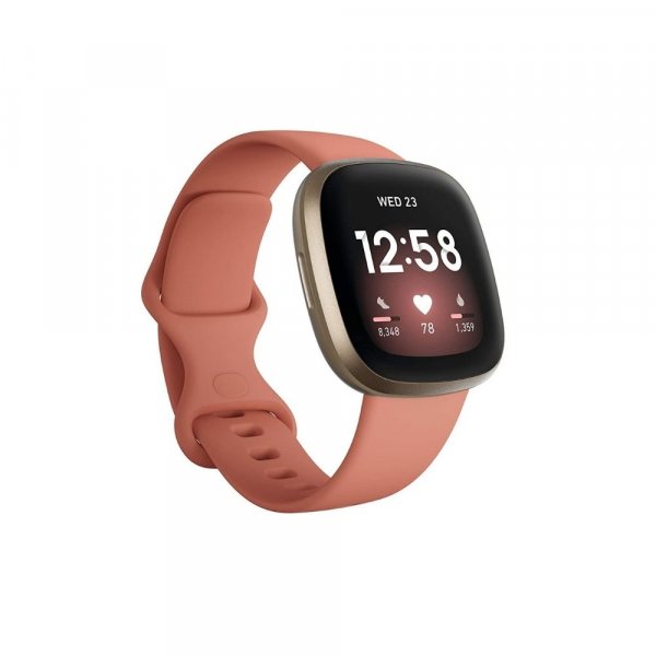 Fitbit Versa 3 FB511GLPK Health &amp; Fitness Smartwatch (Pink/Gold)