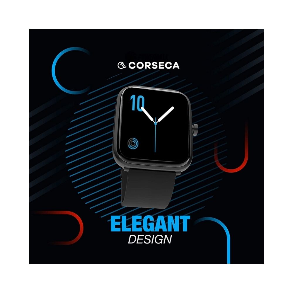 Corseca Fittex Plus Bluetooth Smart Watch, Black, Large (DMW6095)