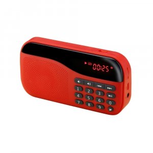 Portronics POR-143 Plugs Portable Speaker with FM &amp; MicroSD card Support (Red)