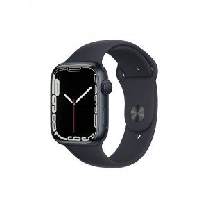 Apple Watch Series 7 GPS MKN53HN/A 45 mm Aluminium Case  (Black Strap, Regular)