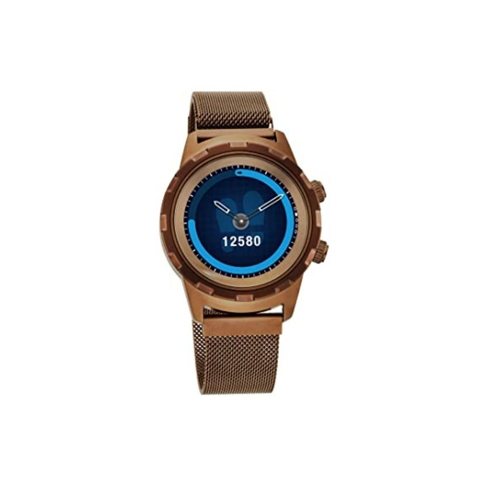 Titan Connected X Hybrid Smartwatch for Men with Heart Rate Monitor, Full Touch Display, Interchangeable Strap( Copper)