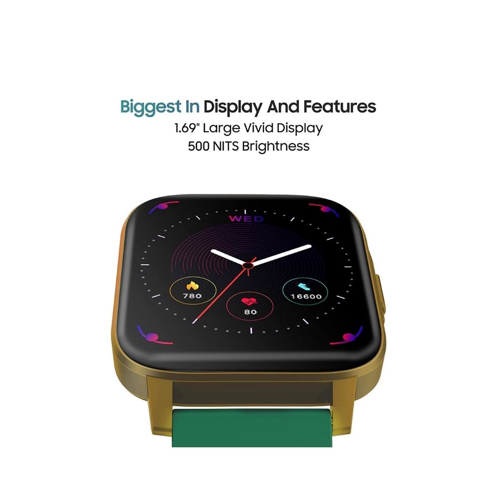 TAGG Verve NEO Smartwatch, 1.69'' Large Display with 10 Days Battery Life - Green, Standard