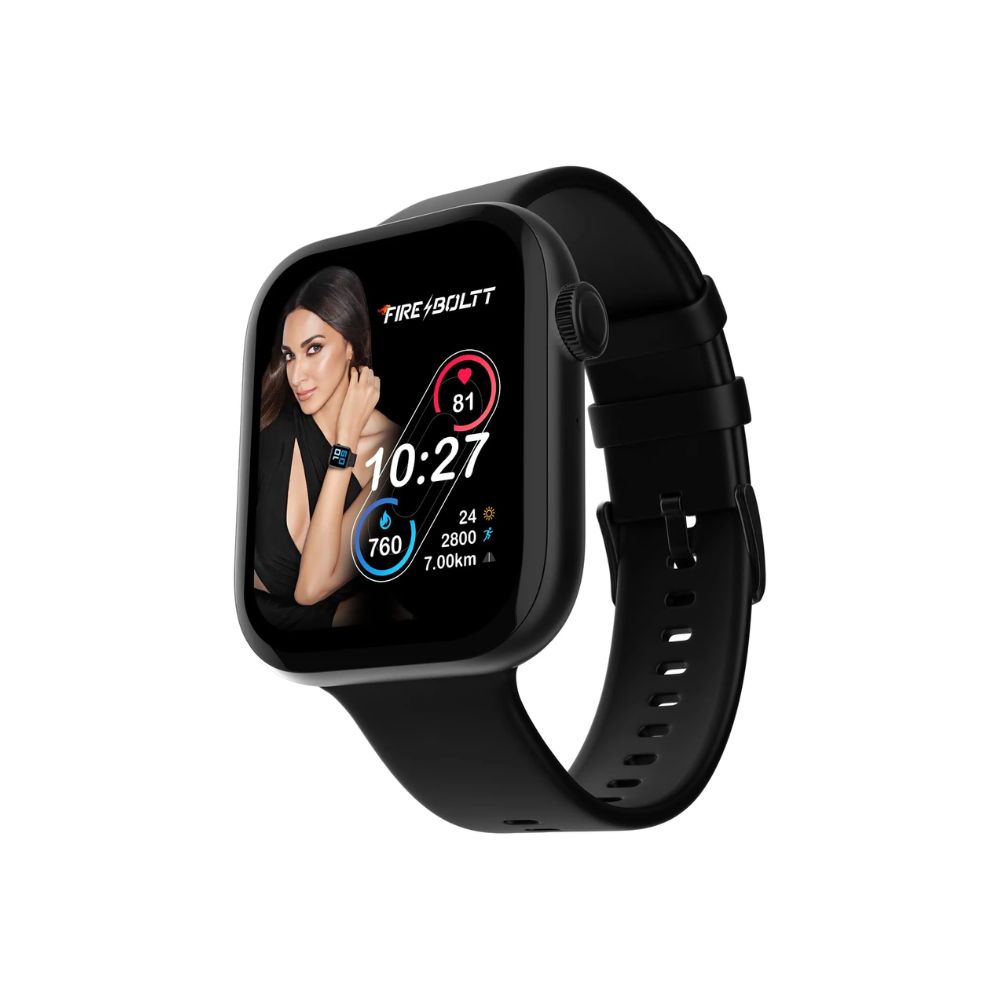 Fire-Boltt Ring 3 Smart Watch 1.8 Biggest Display with Advanced Bluetooth Calling Chip, Voice Assistance,118 Sports Modes (Black)