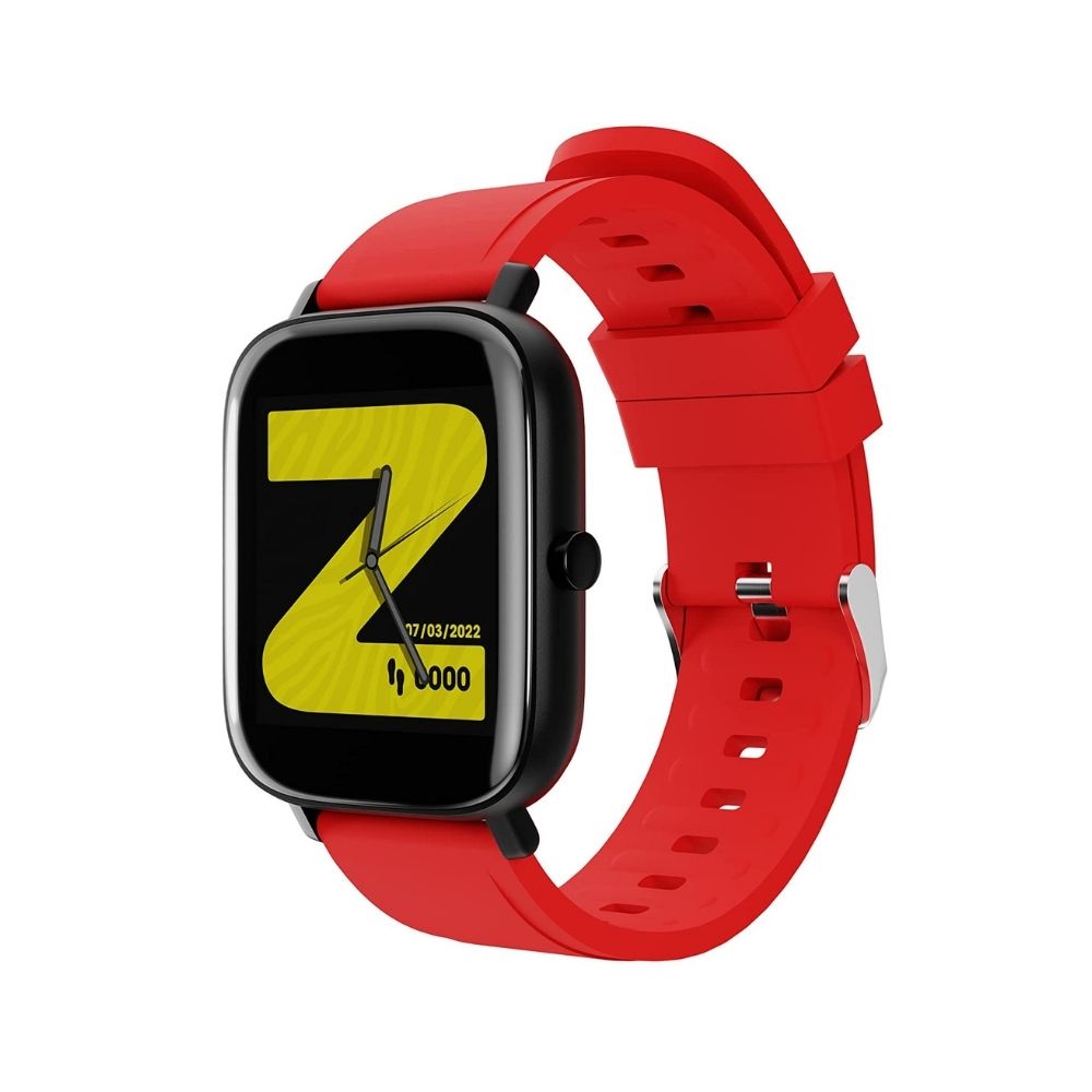 Zebronics ZEB-FIT280CH Smart Watch with Screen Size 3.55cm (1.39inch) 12 Sports Modes, IP68 Waterproof - (Black+ Red)