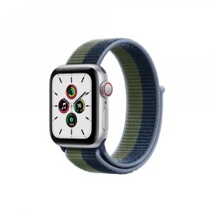 Apple Watch SE GPS + Cellular MKT03HN/A 44 mm Aluminium Case  (Silver Strap, Regular)
