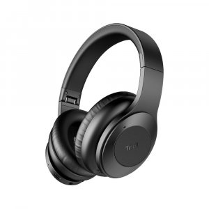 Tribit Quiet Plus Wireless Bluetooth Headphones Over Ear with Mic-(Black)