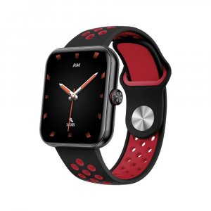 Crossbeats Ignite S3 Bluetooth Calling &amp; Spo2 Smartwatch AI Voice Assistant, 1.7” HD IPS Display &amp; Ultra-Thin Metal Body - Sporty Red