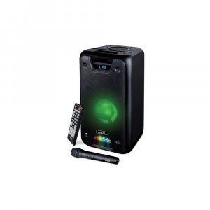 Artis BT700 8 Inch Karaoke Bluetooth Portable Party Speaker with RGB Lights (Black)