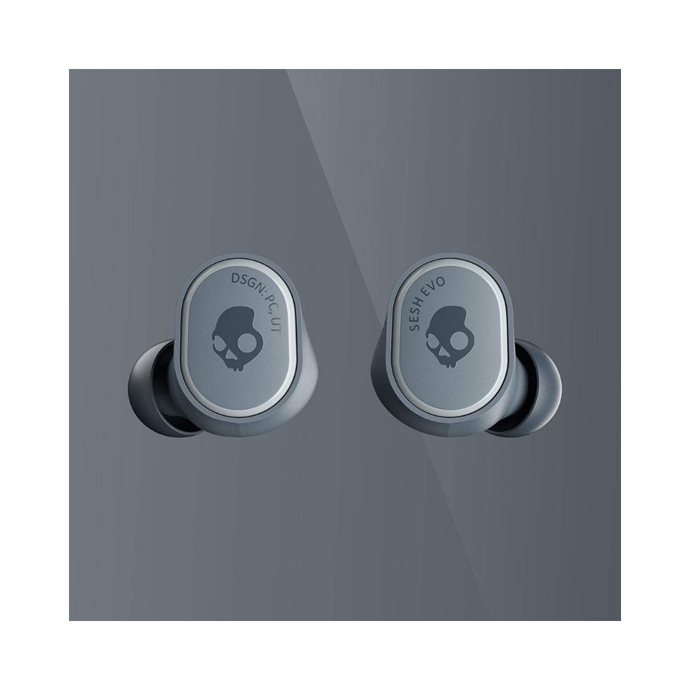 Skullcandy Sesh Evo Truly Wireless Bluetooth in Ear Earbuds with Mic-(Chill Grey, Black)