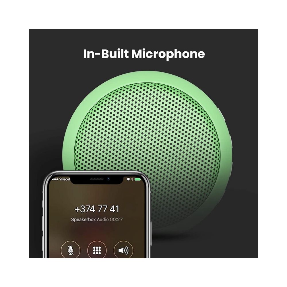 Portronics SoundDrum 1 10W TWS Portable Bluetooth 5.0 Speaker with Powerful Bass, Inbuilt-FM & Type C Charging Cable Included(Green)