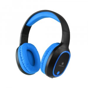 ZEBRONICS Zeb-Thunder Wireless Bluetooth Over The Ear Headphone, FM, mSD, 9 hrs Playback with Mic-(Blue)