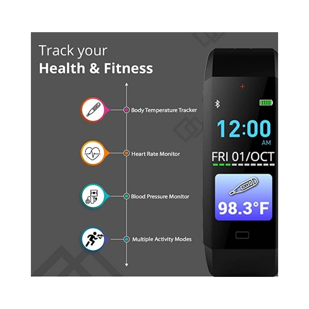 GOQii Vital 3.0 Full Touch Smartwatch (Black)