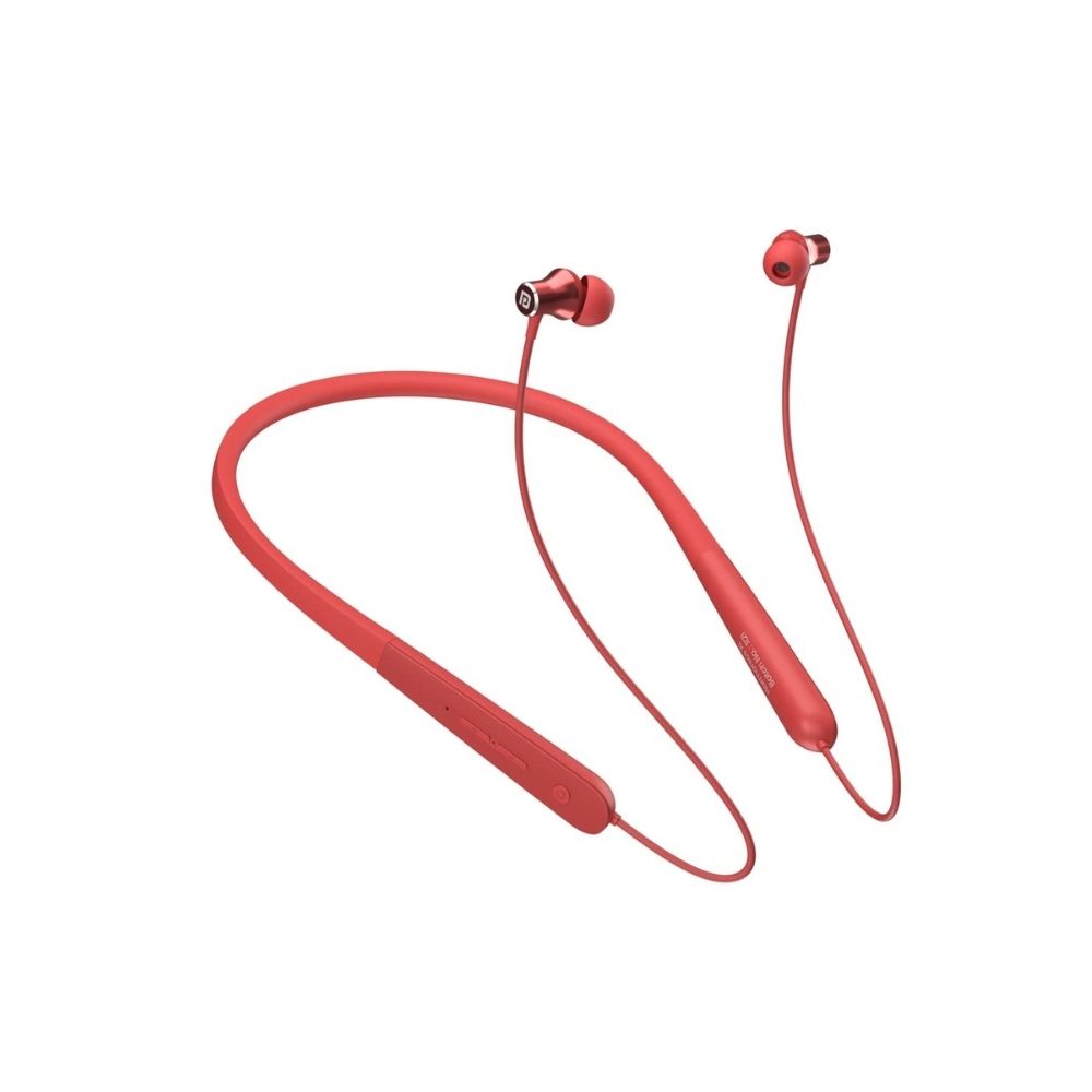 Portronics Harmonics X1 Wireless Bluetooth 5.0 Sports Headset with Powerful Audio Output,Type C Charging(Red)