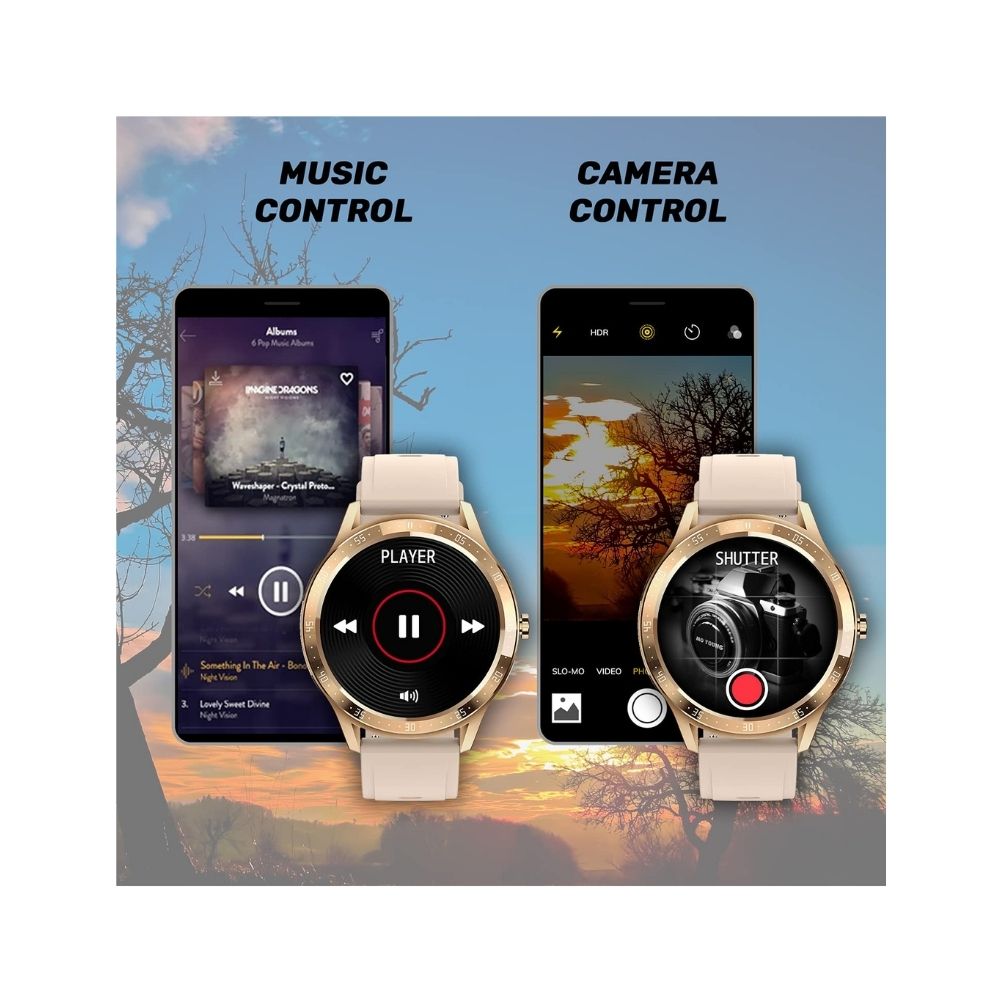 Fire-Boltt 360 SpO2 Full Touch Large Display Round Smart Watch with in-Built Games (BSW003)
