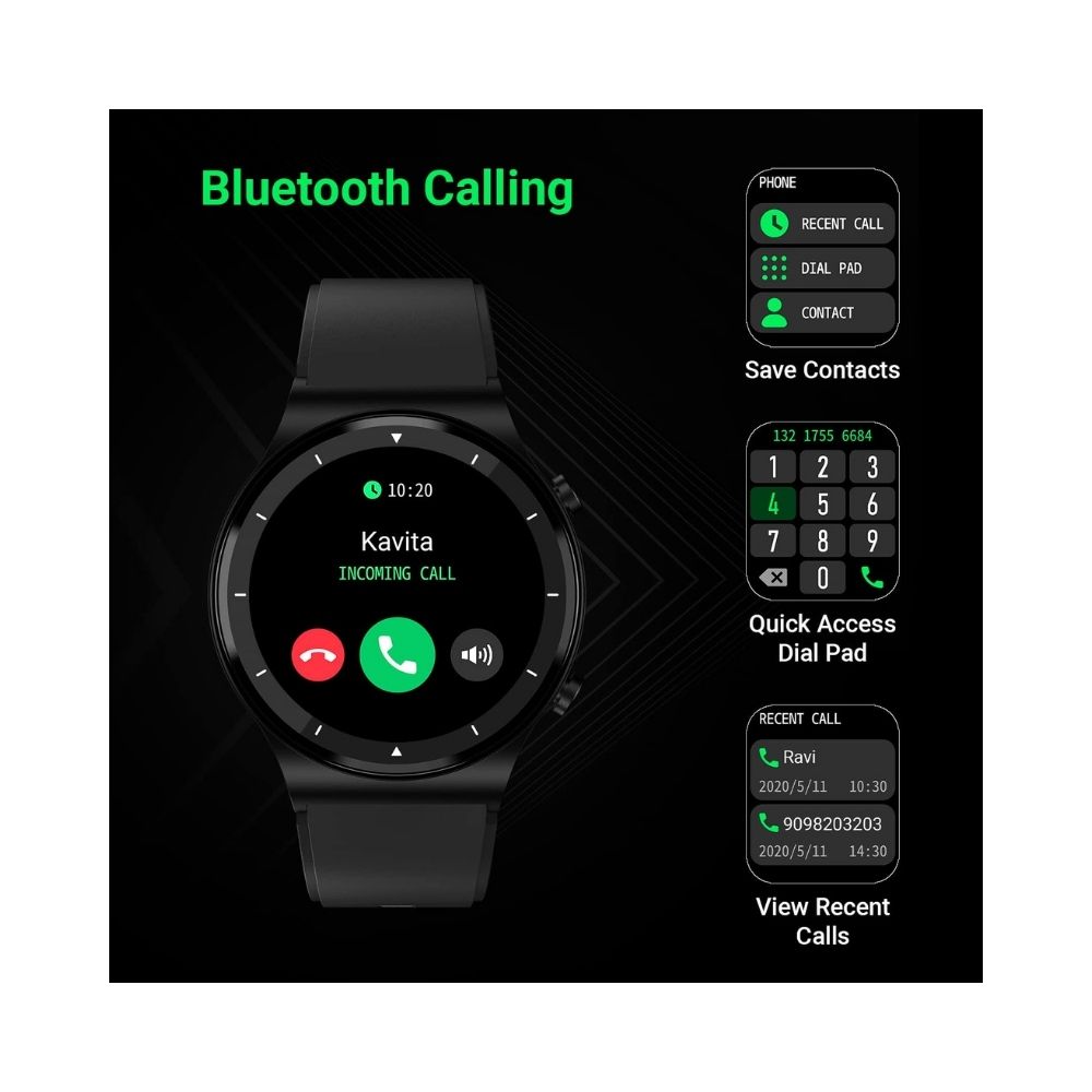 Fire-Boltt 360 Pro Bluetooth Calling Smart Watch Black (BSW017)