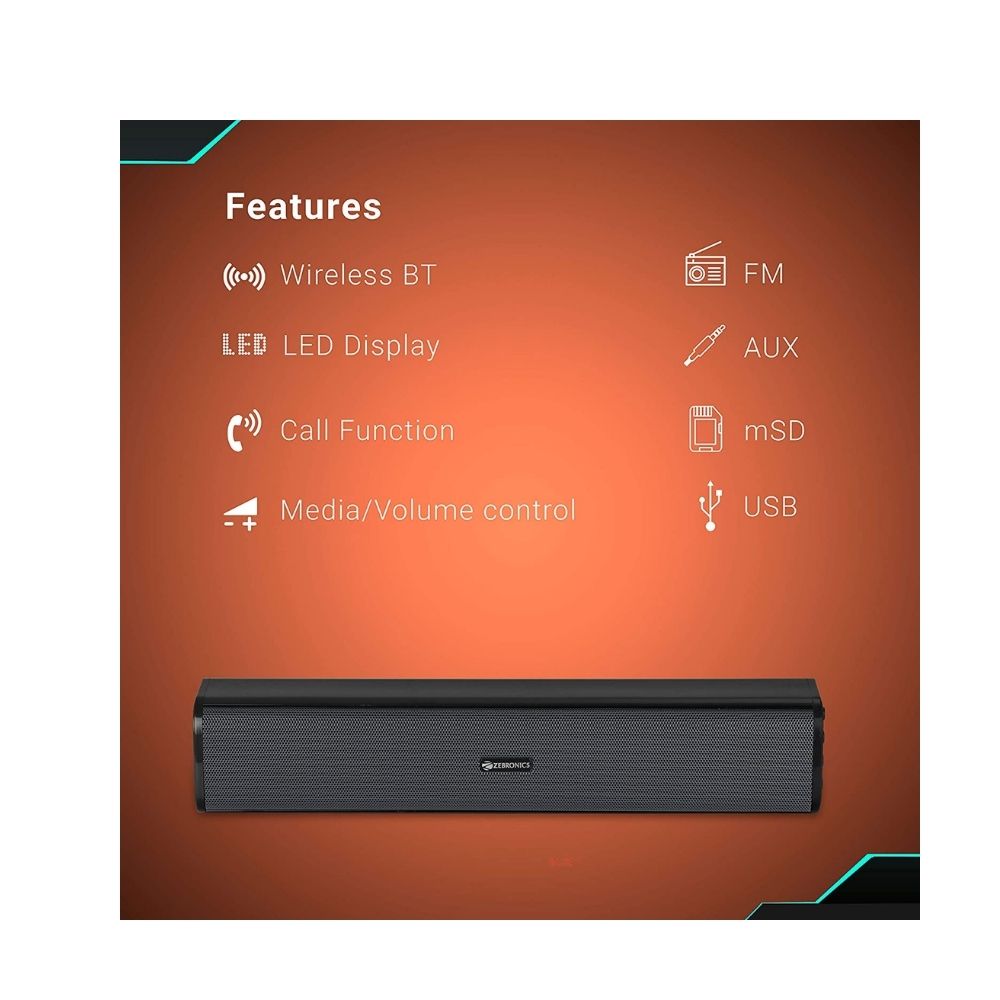 Zebronics Zeb-Vita Plus 16 W Bluetooth Laptop/Desktop Speaker (Grey, Stereo Channel)