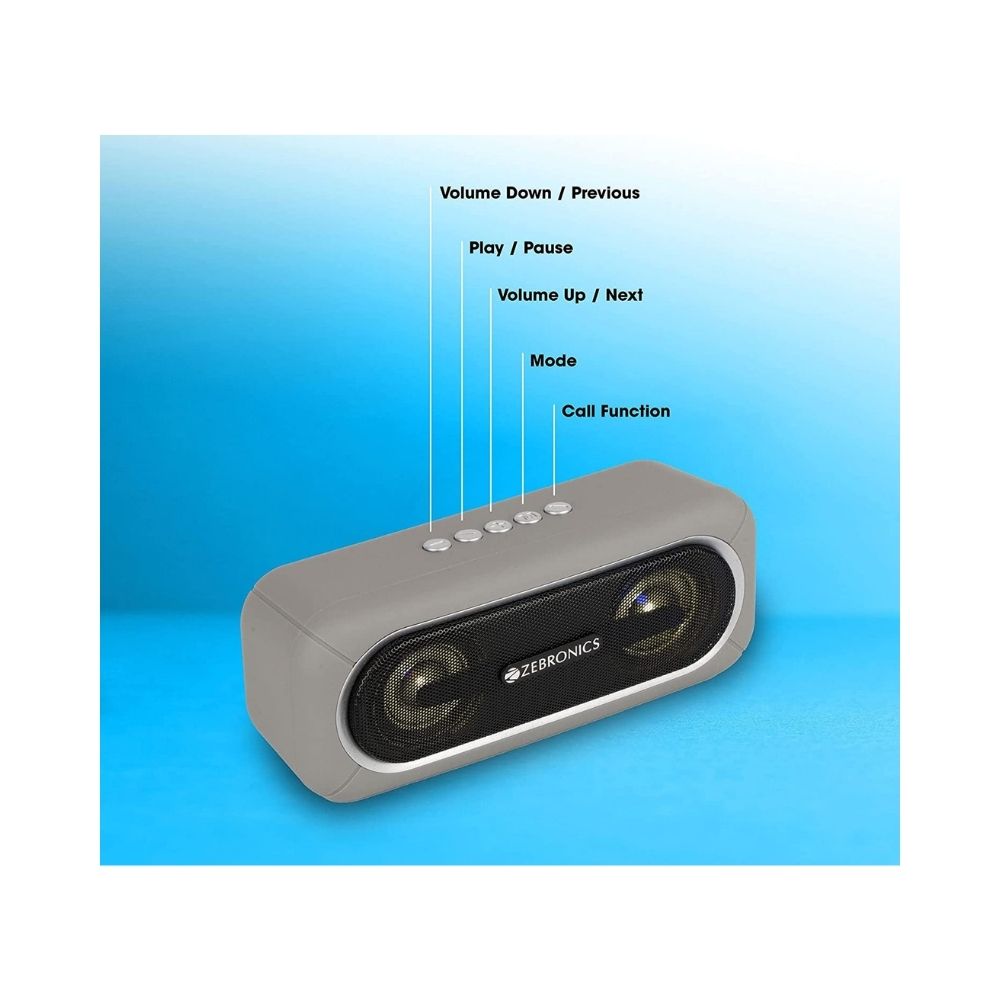 Zebronics Delight-20 10 W Bluetooth Speaker (Black, Stereo Channel)