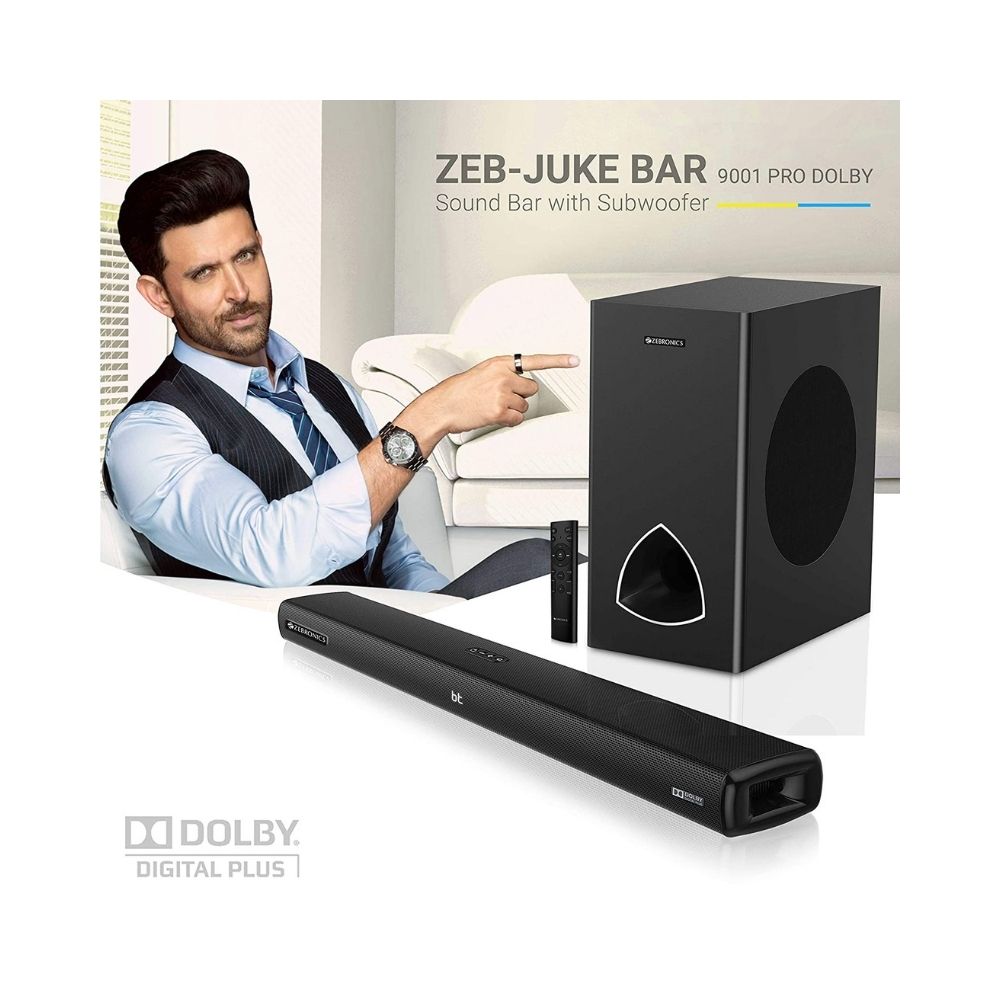 Zebronics Zeb-JUKEBAR 9001 PRO Dolby, 120W Multimedia soundbar (Black)