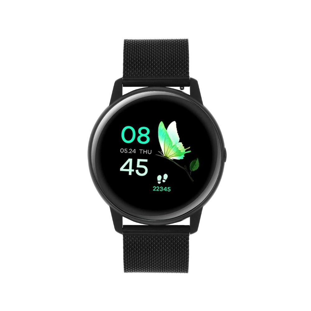 French Connection R3 Touch Screen Unisex Metal case Smartwatch-Black mesh & Black Silicone