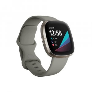 Fitbit Bluetooth Sense Advanced Health Watch Fitness Activity Tracker, (Sage Grey/Silver)