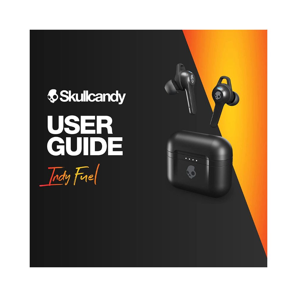 Skullcandy Indy Fuel Truly Wireless Bluetooth in Ear Earbuds with Mic-(Black)