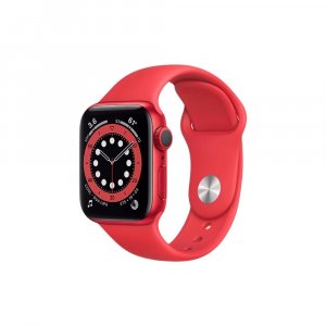 Apple Watch Series 6 GPS M00A3HN/A 40 mm Red Aluminium Case with Product (Red) Sport Band  (Red Strap, Regular)
