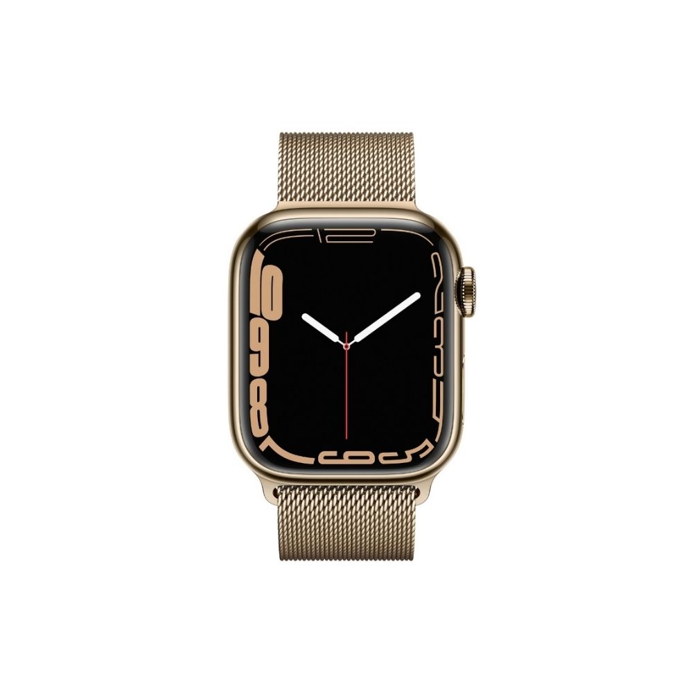 Apple Watch Series 7 GPS + Cellular - 41 mm MKJ03HN/A Gold Stainless Steel Case with Gold Milanese Loop