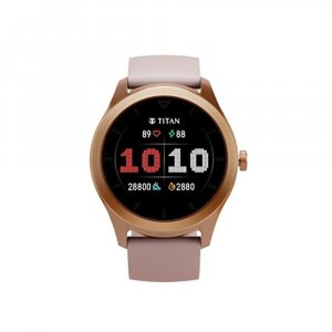 Titan Smart Smartwatch with Alexa Built-in,90137AP01 (Pink)