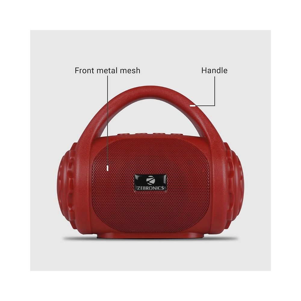 Zebronics ZEB-COUNTY 3 W Wireless Bluetooth Portable Speaker (Red)