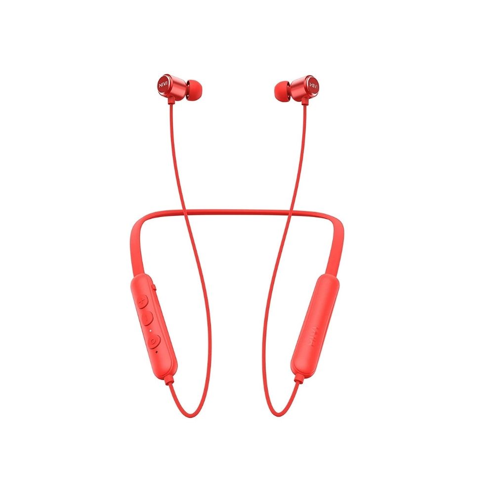 Mivi Collar Flash Bluetooth Wireless in Ear Earphones,24 Hours Battery Life-(Red)
