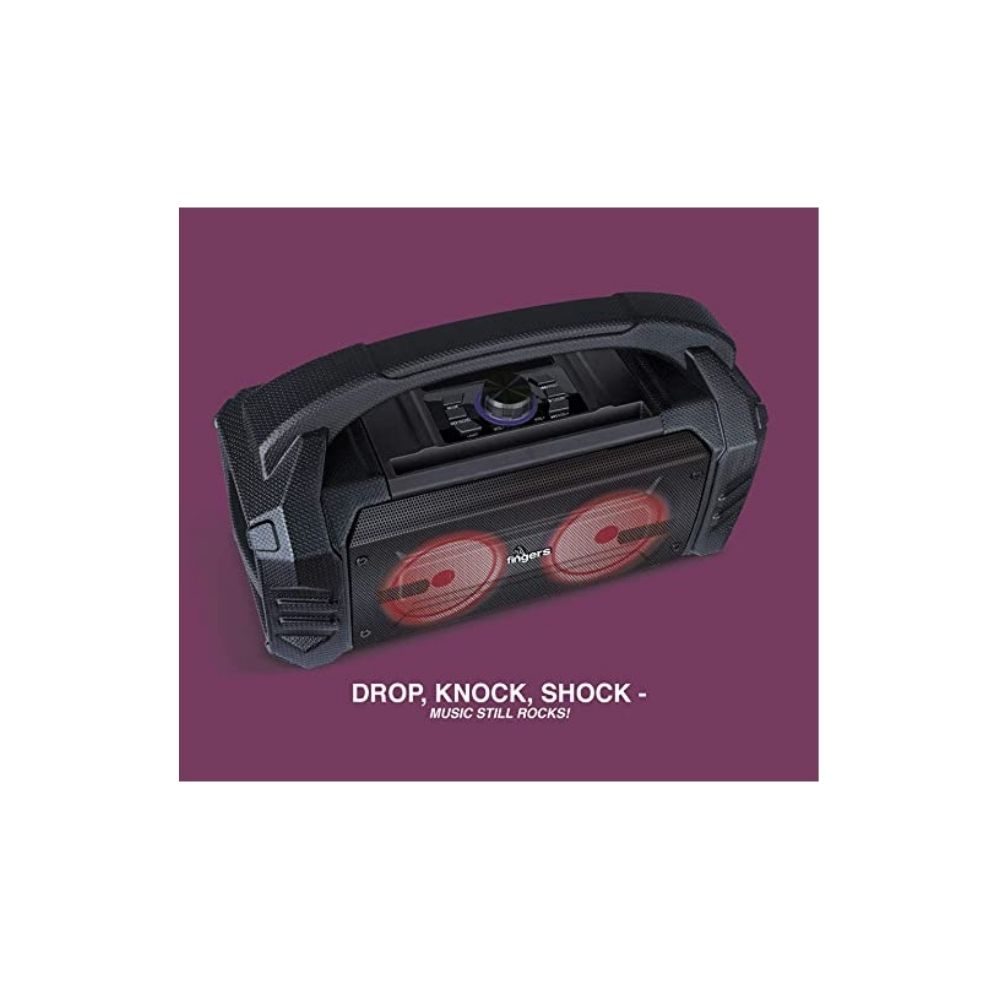 Fingers Knockout Baby Rugged Portable Speaker with RGB Lights (Shockproof - The Toughest Speaker in India)