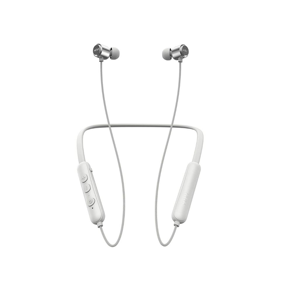 Mivi Collar Flash Bluetooth Wireless in Ear Earphones,24 Hours Battery Life-(Gray)