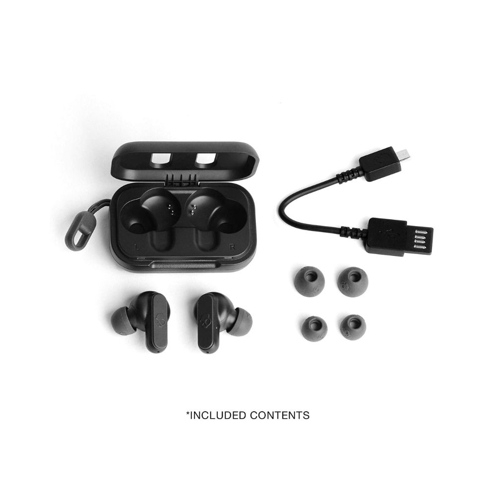 Skullcandy Dime Bluetooth Truly Wireless In Ear Earbuds With Microphone-(True Black)