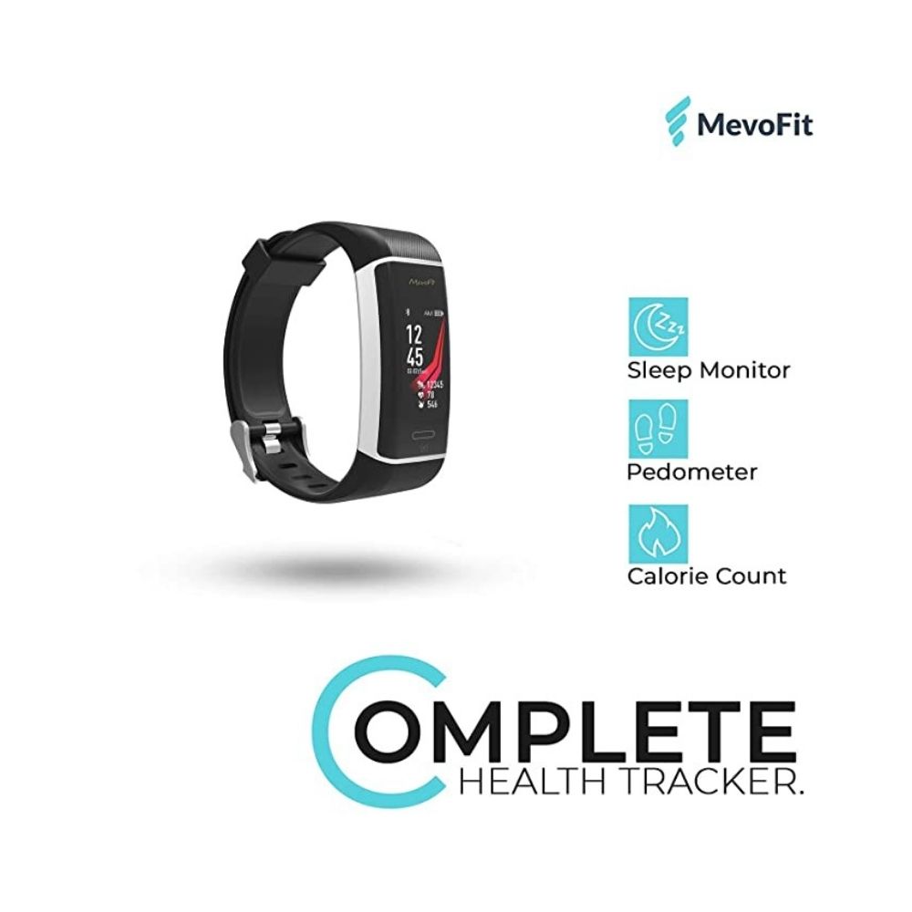MevoFit Run Fitness Band, Fitness Smartwatch and Activity Tracker for Men & Women (Black)