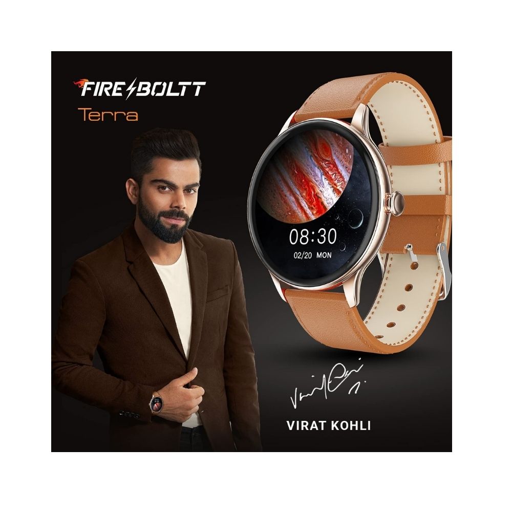 Fire-Boltt Terra AMOLED Always ON 390*390 Pixel Full Touch Screen, Spo2 & Heart Rate Monitoring Smartwatch (BSW019)