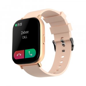 ZEBRONICS Zeb-FIT 7220CH Bluetooth Smart Watch,1.75&quot; inch Full Touch with 2.5D Curved Screen - (Gold)