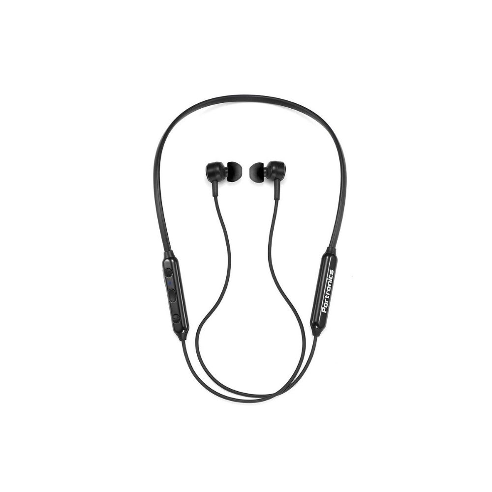 Portronics Harmonics One POR-1119 Wireless Bluetooth 5.0 Sports Headset with High Bass-Black