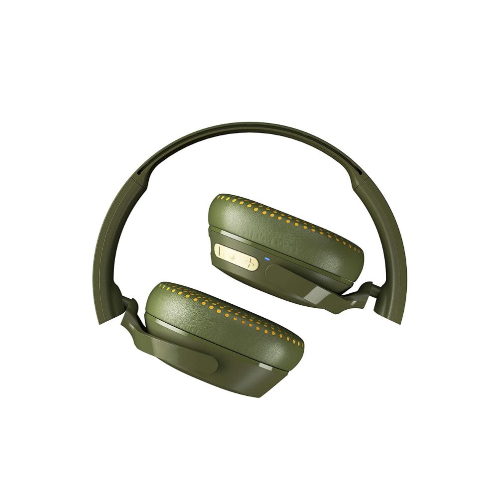 Skullcandy Riff Wireless On-Ear Headphone with Mic-(Moss/Olive/Yellow)