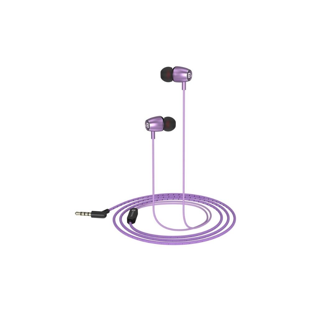 Portronics Conch 80 in Ear Wired Earphones with Mic, 10mm Dynamic Drivers -(Purple)