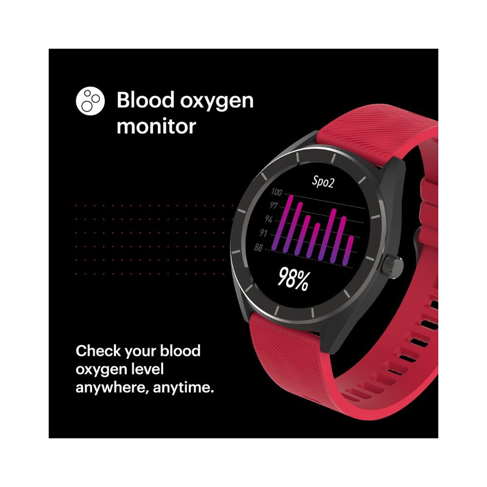 Noise NoiseFit Endure Smart Watch with 100+ Cloud Based Watch Faces & 20 Day Battery Life (Racing Red)