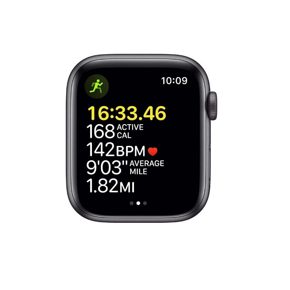 Apple Watch SE GPS MKQ63HN/A 44 mm Aluminium Case  (Grey Strap, Regular)